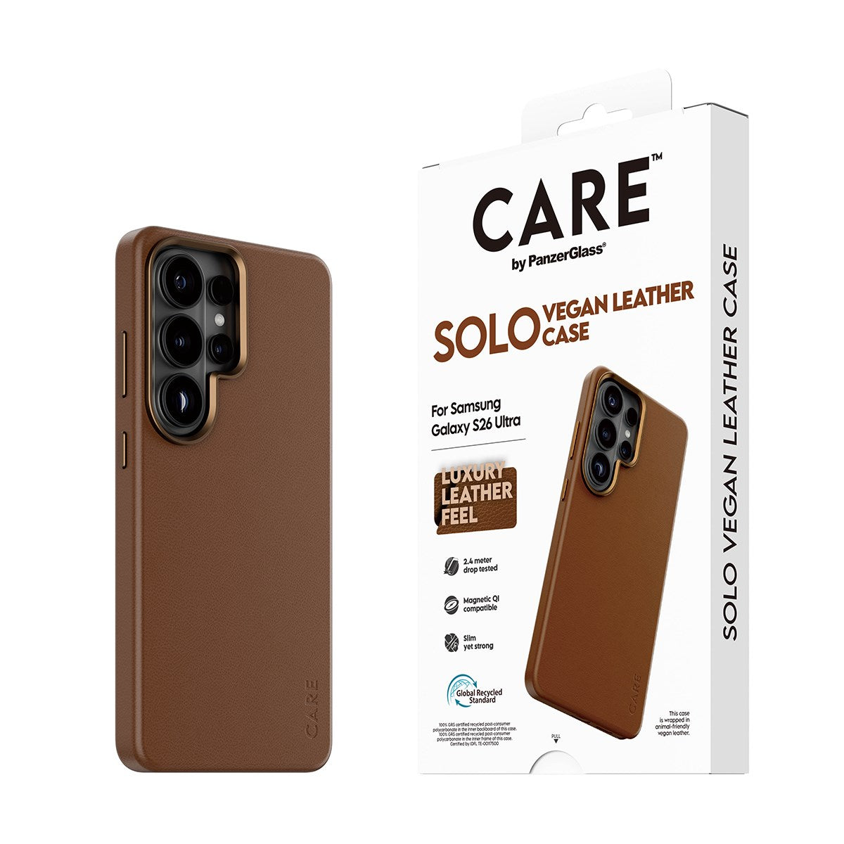 CARE™ by PanzerGlass® Solo Case Brun m. Qi Samsung Galaxy S26 Ultra